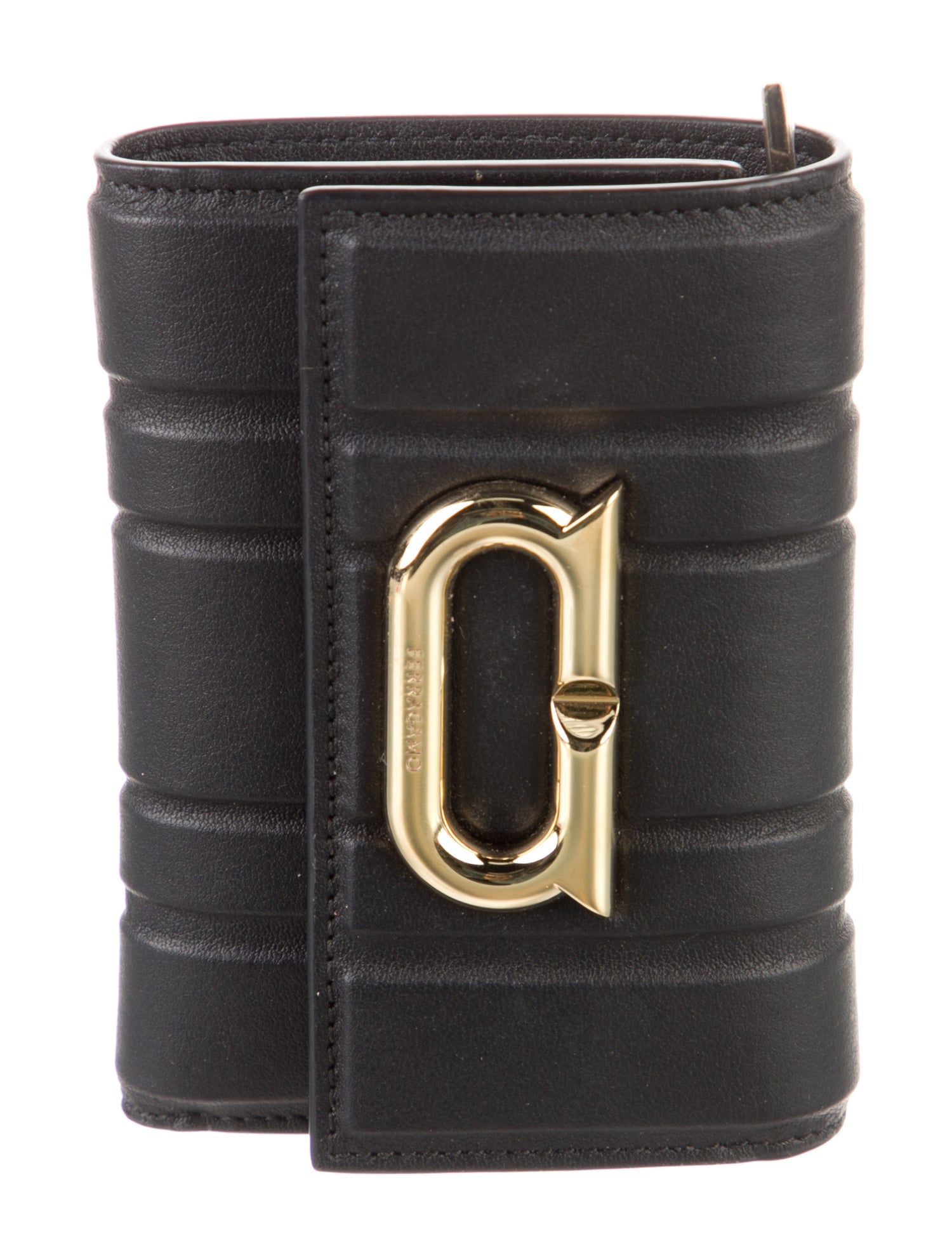 【関税&送料込】Salvatore Ferragamo Wallet Salvatore Ferragamo Long Wallet Ganchini Leather Authentic