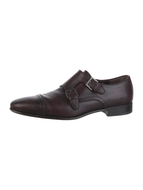 Salvatore Ferragamo Leather Monk Straps