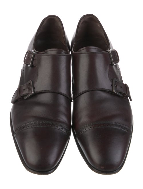 Salvatore Ferragamo Leather Monk Straps