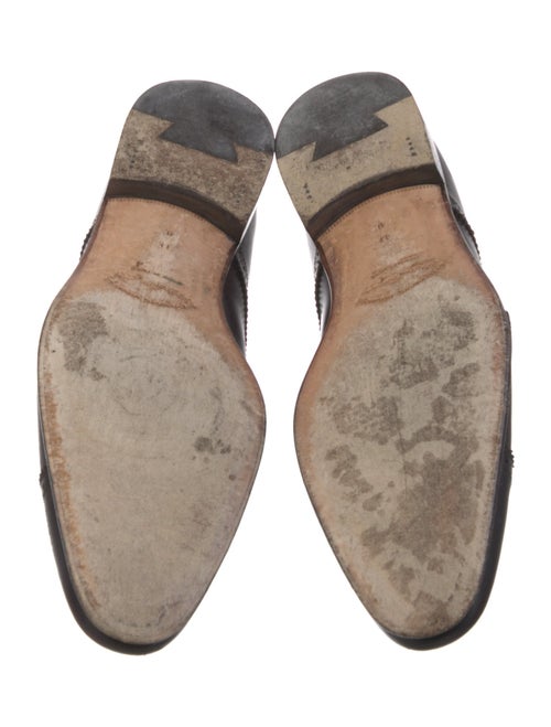 Salvatore Ferragamo Leather Monk Straps