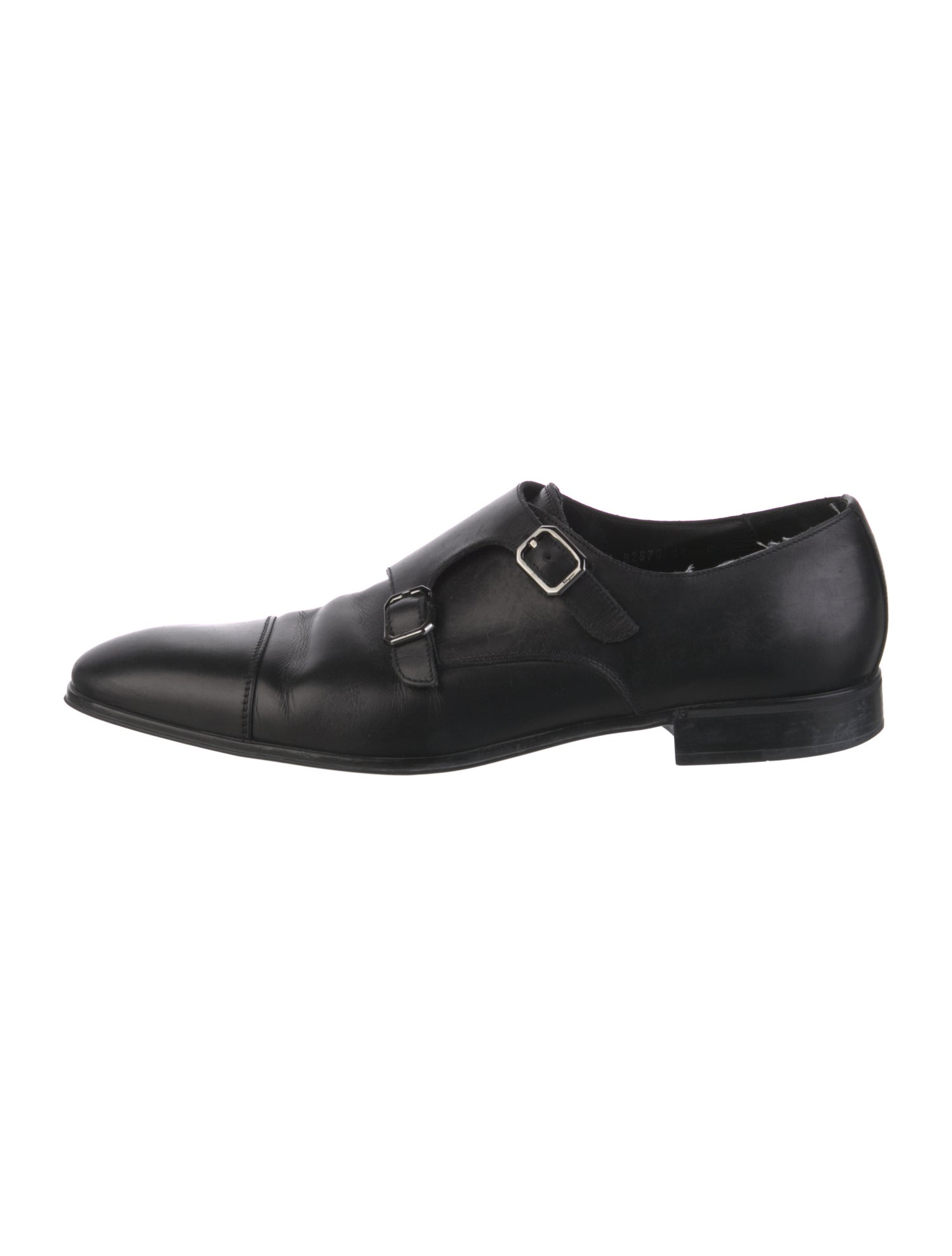 Salvatore Ferragamo Leather Monk Straps