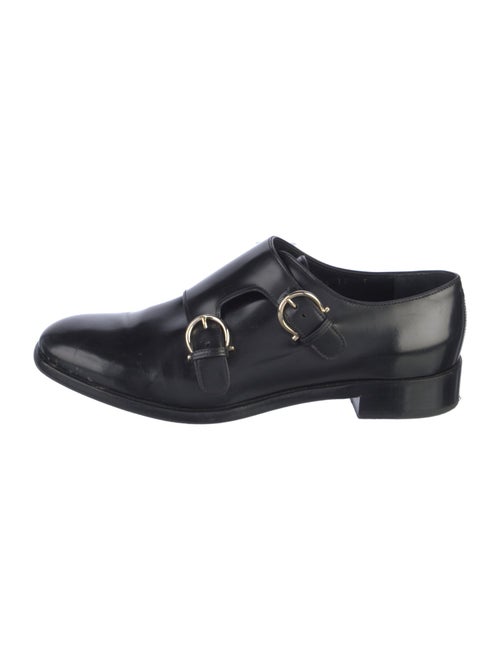 Salvatore Ferragamo Leather Monk Straps