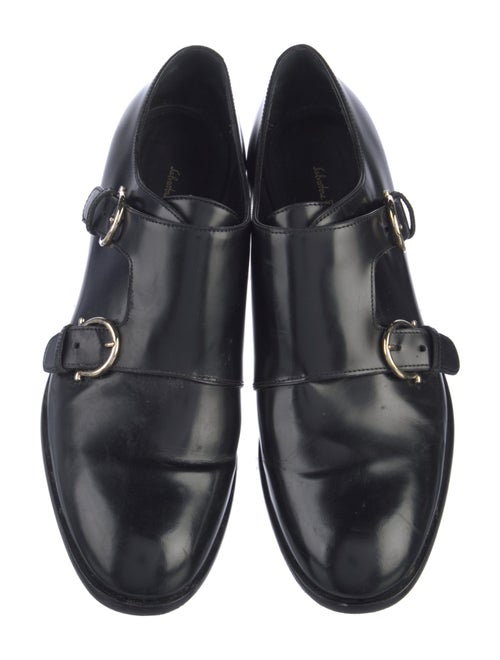 Salvatore Ferragamo Leather Monk Straps