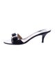 Salvatore Ferragamo Vara Bow Accent Patent Leather Slides