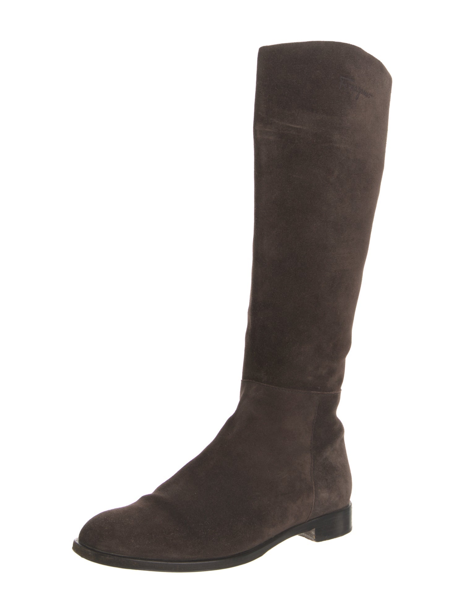 Salvatore Ferragamo Suede Riding Boots