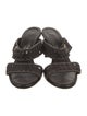 Salvatore Ferragamo Gancini Logo Leather Slides
