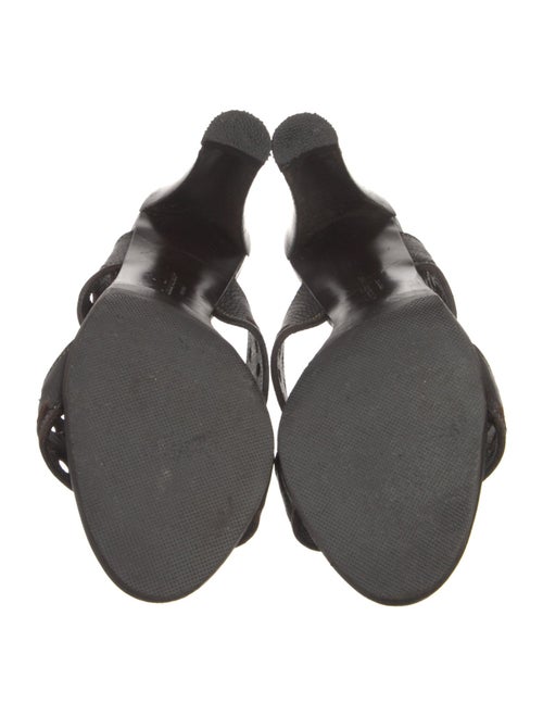 Salvatore Ferragamo Gancini Logo Leather Slides