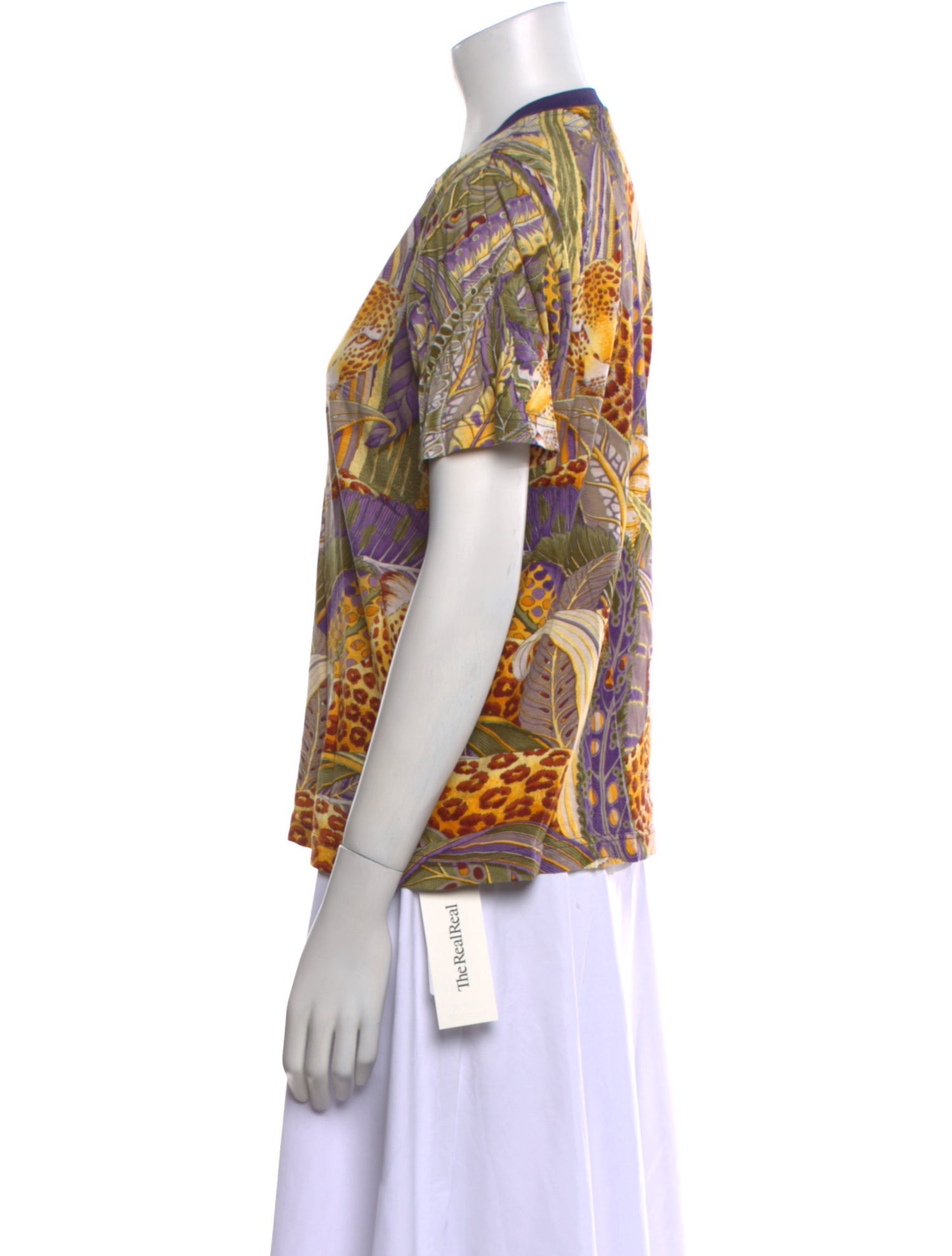 Salvatore Ferragamo Paisley Print Crew Neck Blouse