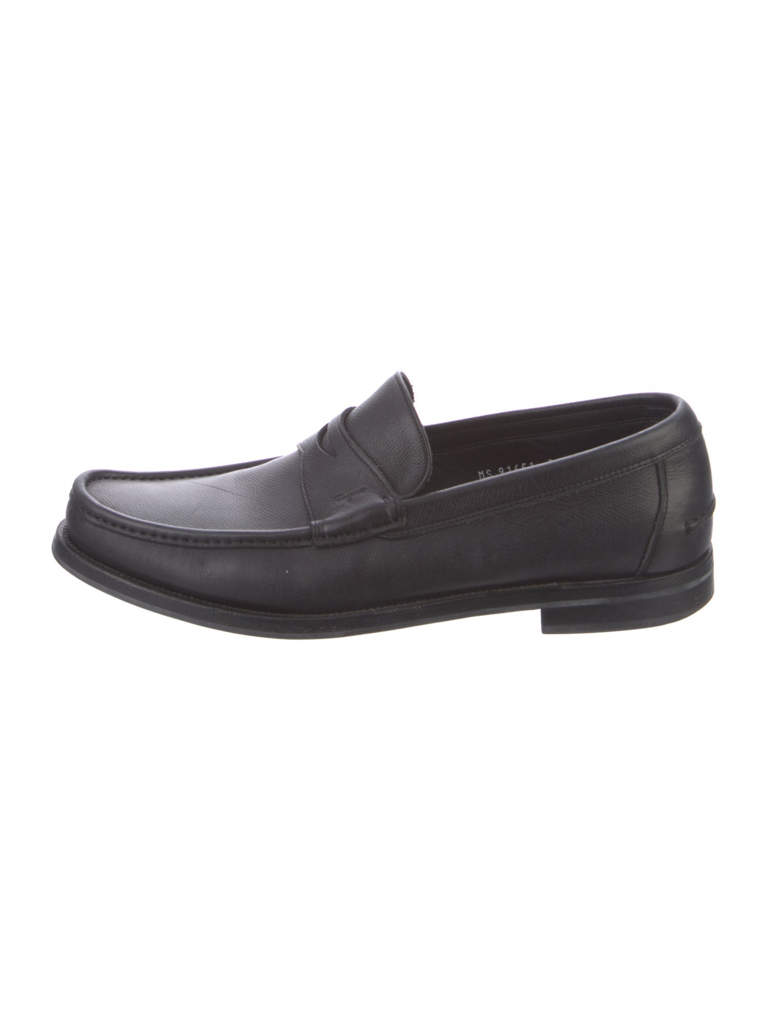 Salvatore Ferragamo Leather Lasercut Accents Dress Loafers