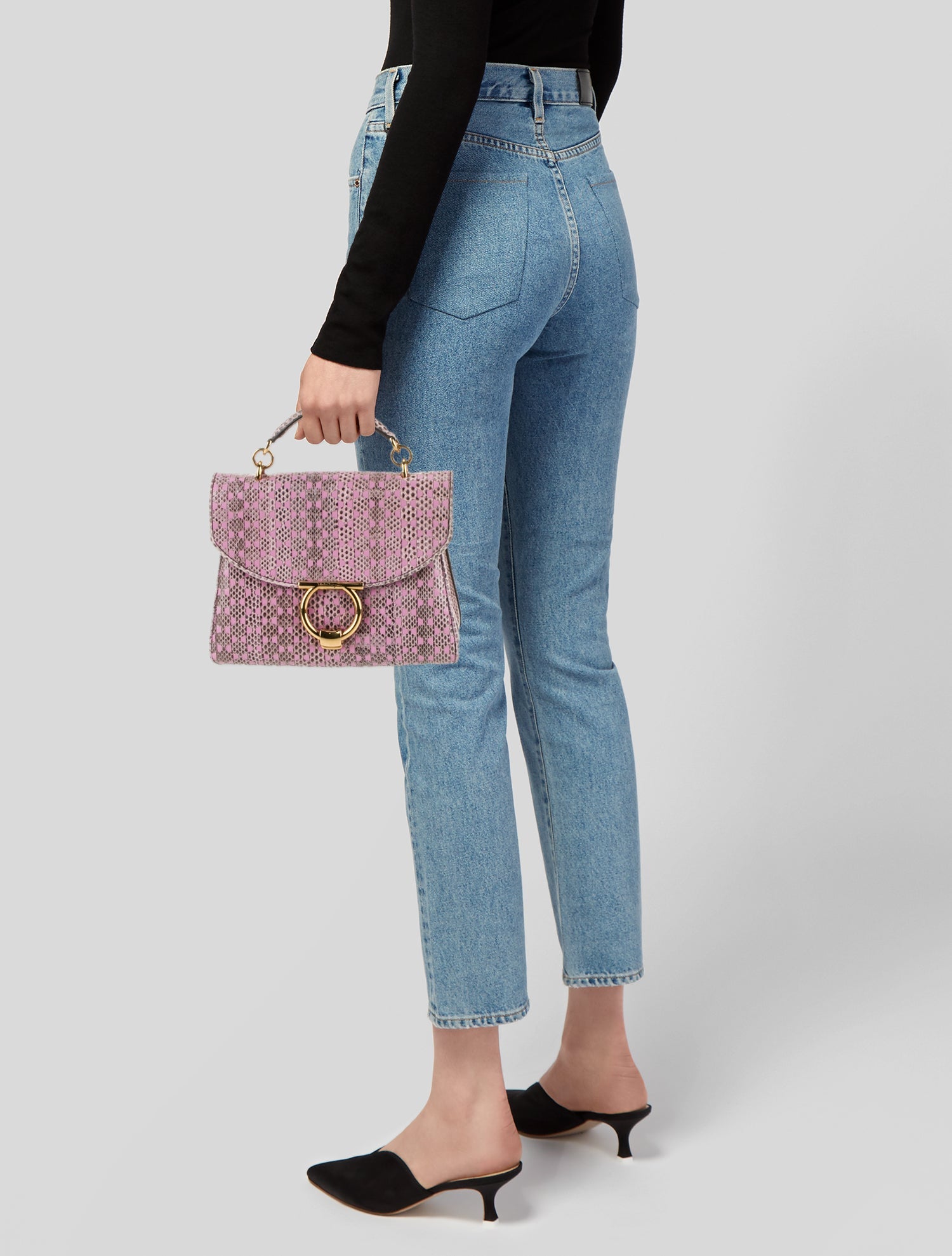 Salvatore Ferragamo Leather Top Handle Bag