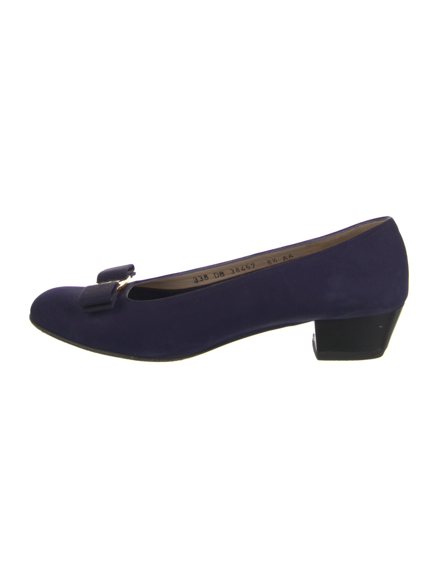 Salvatore Ferragamo Vara Bow Accent Suede Pumps