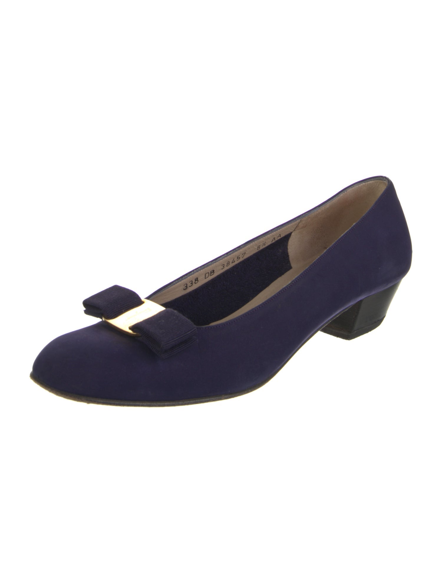 Salvatore Ferragamo Vara Bow Accent Suede Pumps
