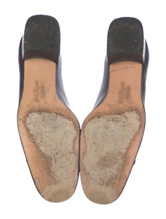 Salvatore Ferragamo Gancini Logo Leather Ballet Flats