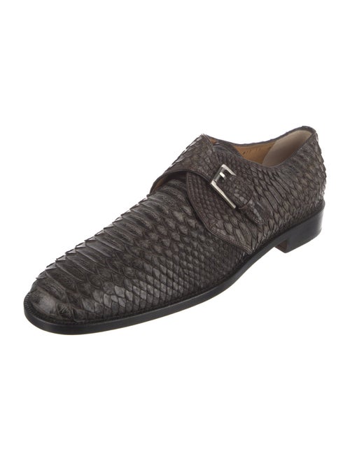 Salvatore Ferragamo Python Monk Straps