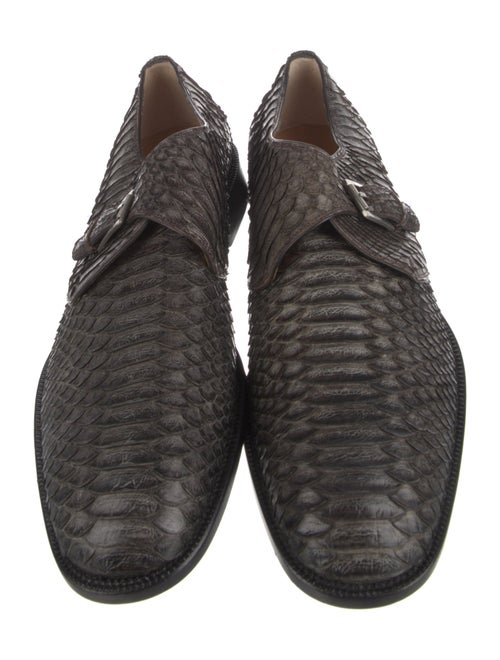 Salvatore Ferragamo Python Monk Straps