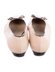 Salvatore Ferragamo Leather Bow Accents Ballet Flats