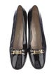Salvatore Ferragamo Patent Leather Chain-Link Accents Pumps