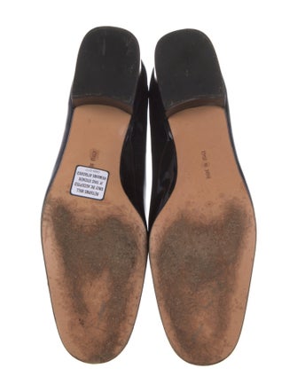 Salvatore Ferragamo Patent Leather Chain-Link Accents Pumps