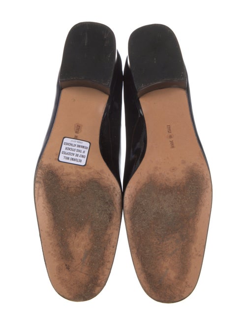 Salvatore Ferragamo Patent Leather Chain-Link Accents Pumps