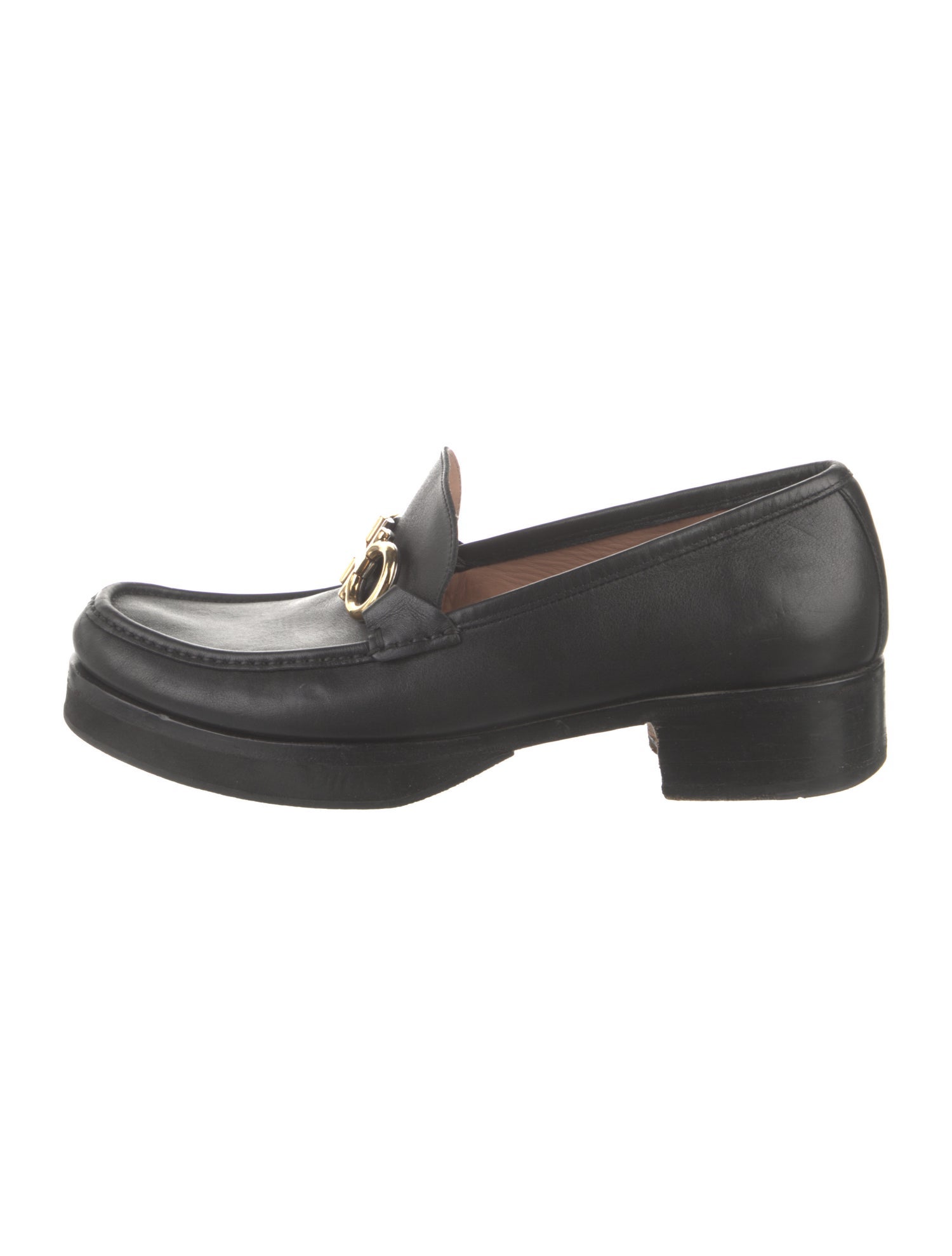 Salvatore Ferragamo Gancini Logo Leather Loafers
