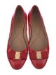 Salvatore Ferragamo Vara Bow Accent Patent Leather Ballet Flats
