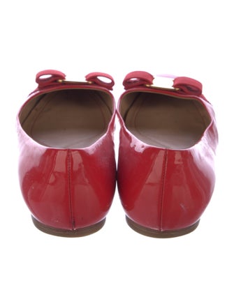 Salvatore Ferragamo Vara Bow Accent Patent Leather Ballet Flats