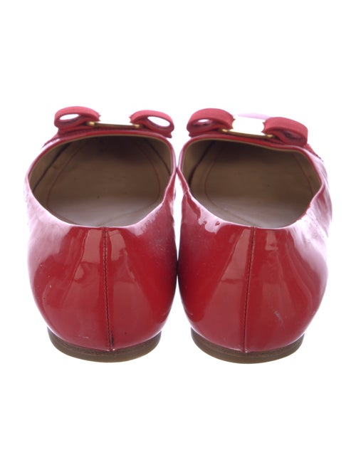 Salvatore Ferragamo Vara Bow Accent Patent Leather Ballet Flats