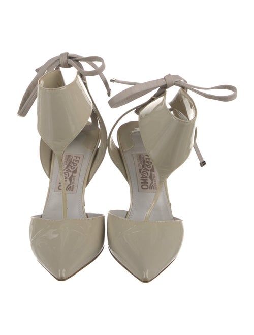 Salvatore Ferragamo Patent Leather T-Strap Pumps