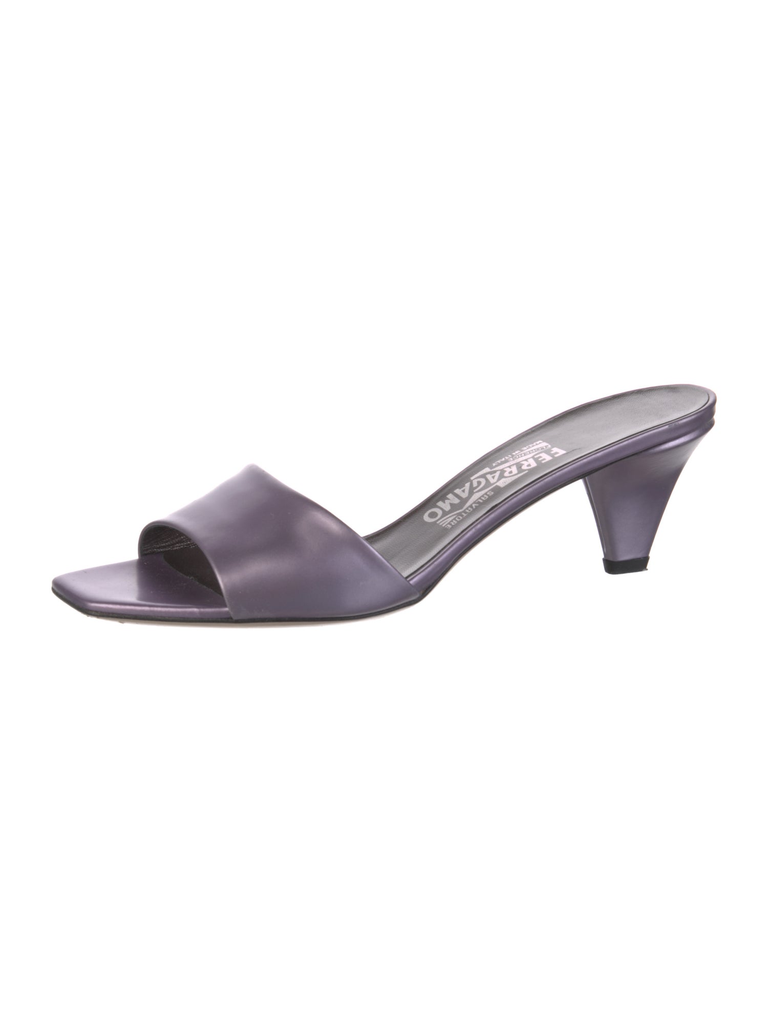 Salvatore Ferragamo Leather Slides