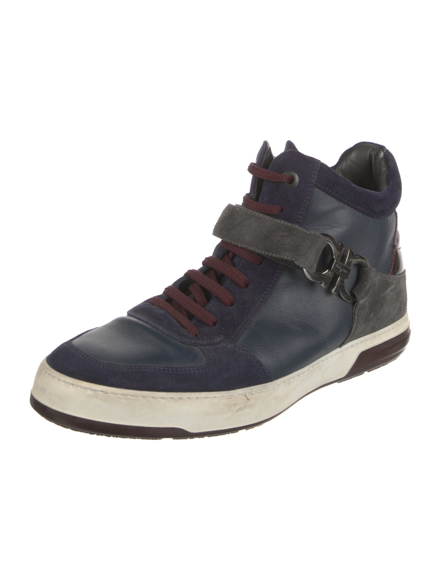 Salvatore Ferragamo Leather Printed Sneakers