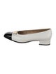 Salvatore Ferragamo Leather Bow Accents Ballet Flats
