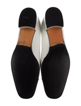 Salvatore Ferragamo Leather Bow Accents Ballet Flats