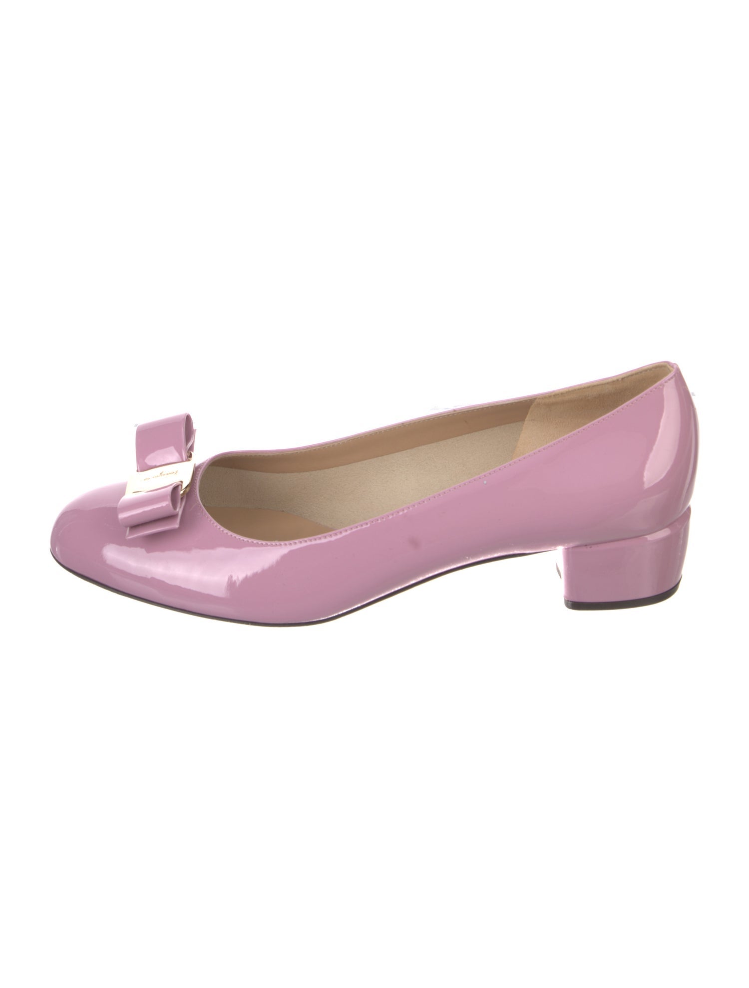 Salvatore Ferragamo Vara Bow Accent Patent Leather Pumps
