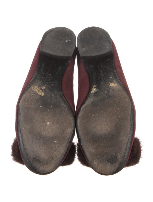 Salvatore Ferragamo Suede Fur Trim Flats