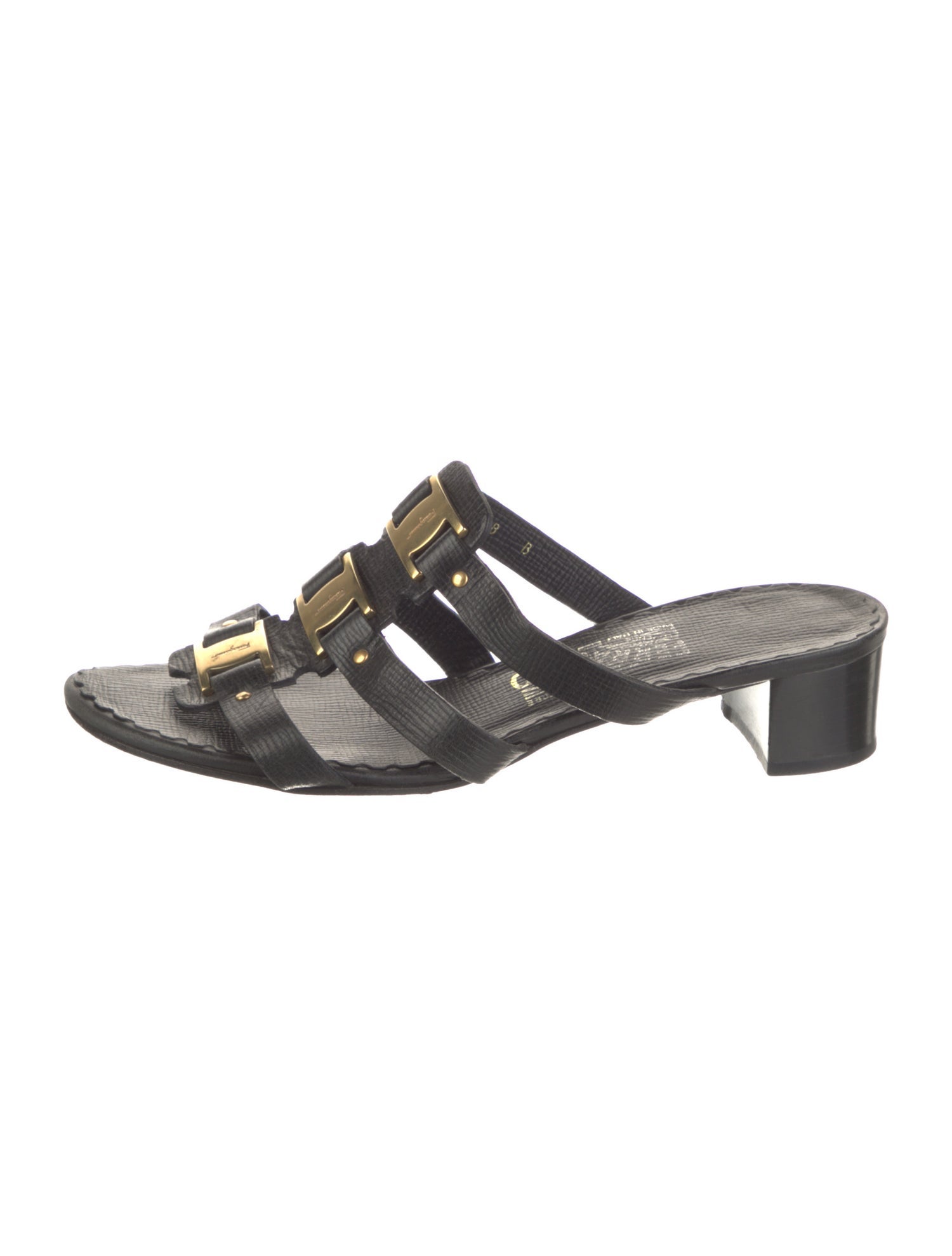 Salvatore Ferragamo Leather Slides