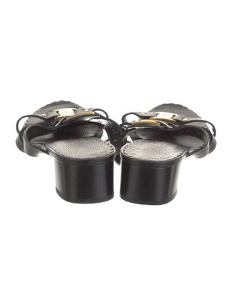 Salvatore Ferragamo Leather Slides