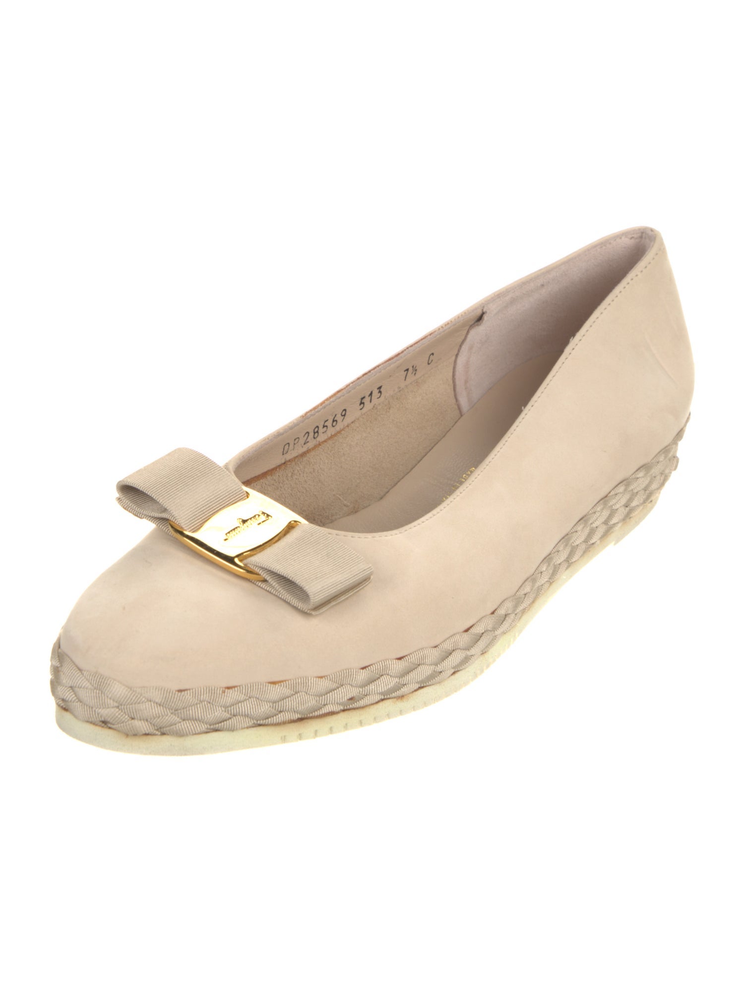 Salvatore Ferragamo Vintage Vara Bow Accent Espadrilles