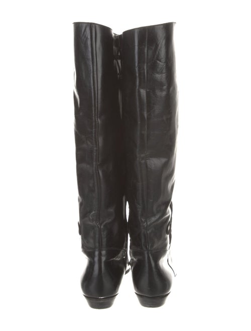 Salvatore Ferragamo Gancini Logo Leather Riding Boots