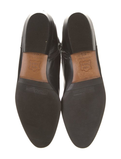 Salvatore Ferragamo Gancini Logo Leather Riding Boots