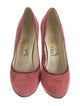 Salvatore Ferragamo Suede Scalloped Accent Pumps