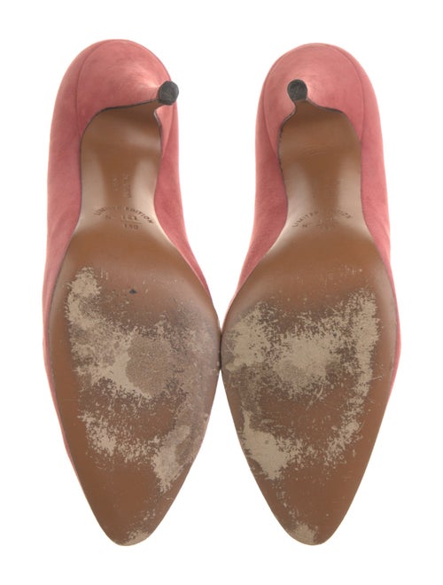 Salvatore Ferragamo Suede Scalloped Accent Pumps