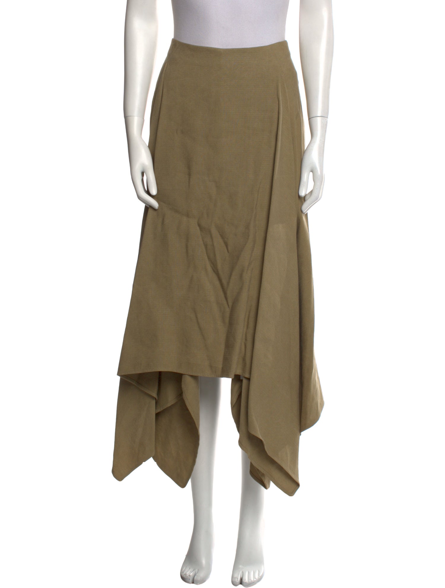 Salvatore Ferragamo Linen Midi Length Skirt w/ Tags