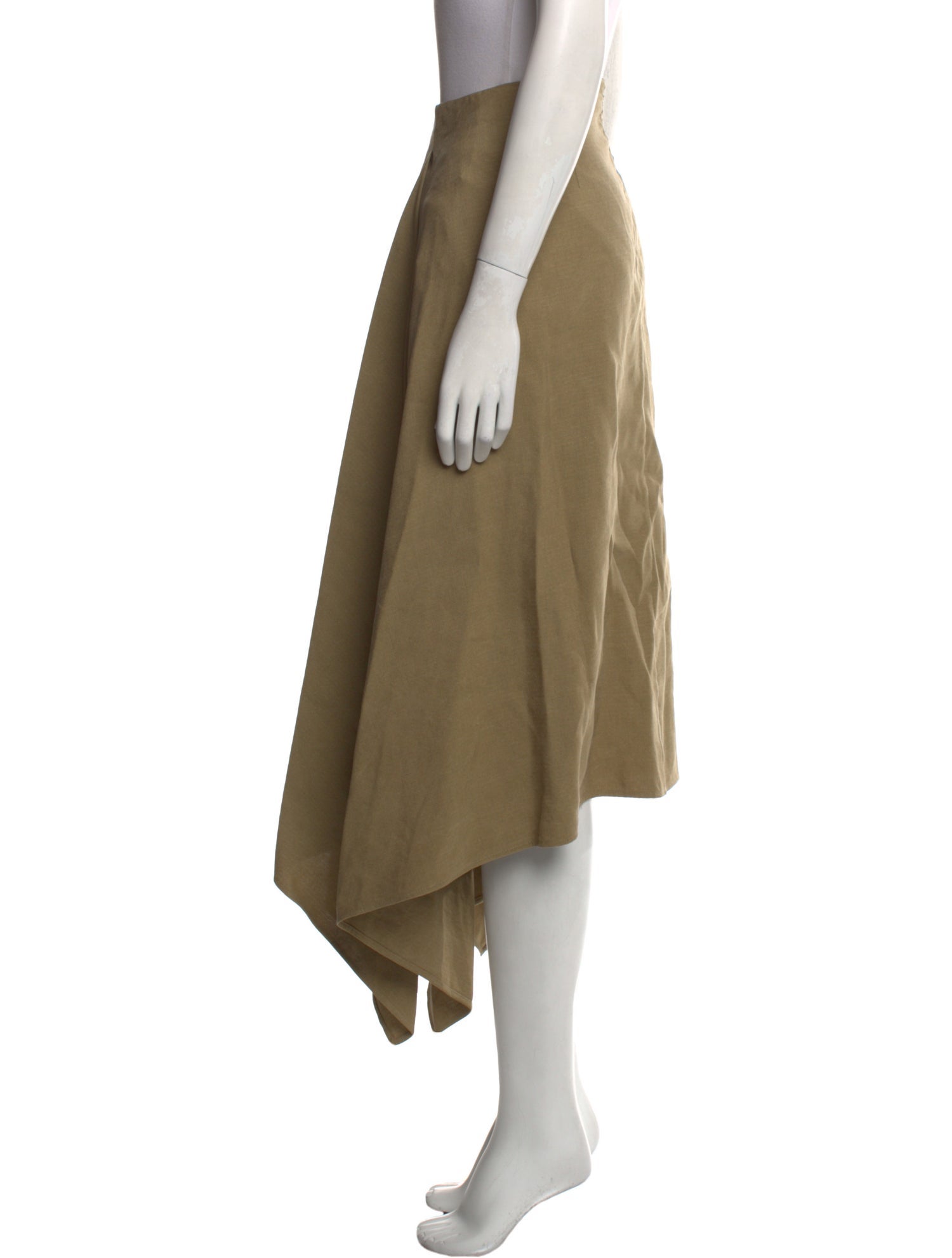 Salvatore Ferragamo Linen Midi Length Skirt w/ Tags