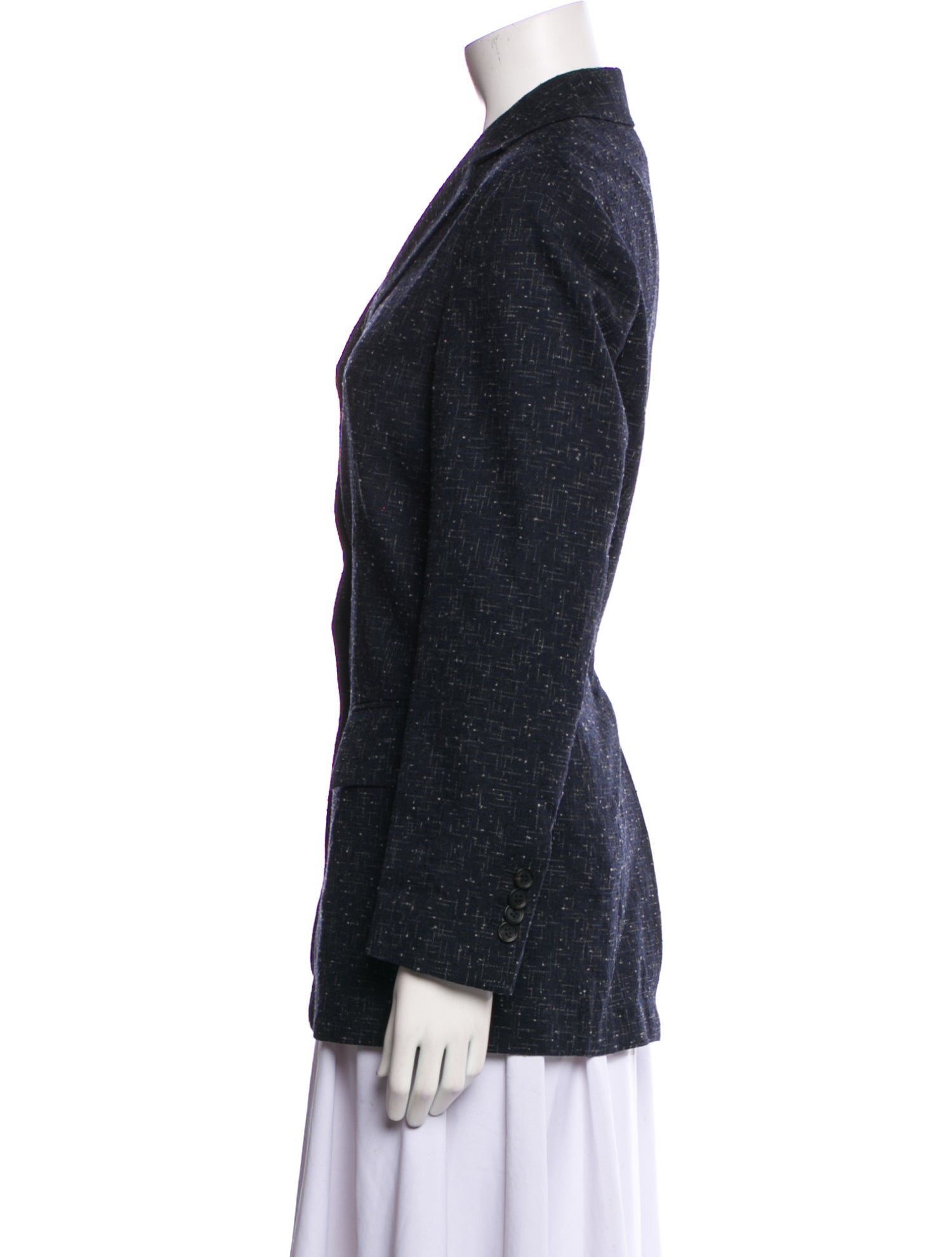 Salvatore Ferragamo Virgin Wool Tweed Pattern Blazer