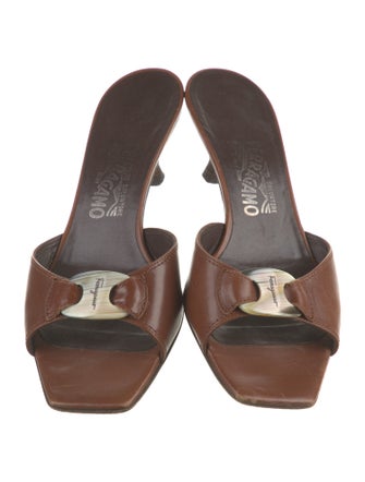 Salvatore Ferragamo Leather Slides