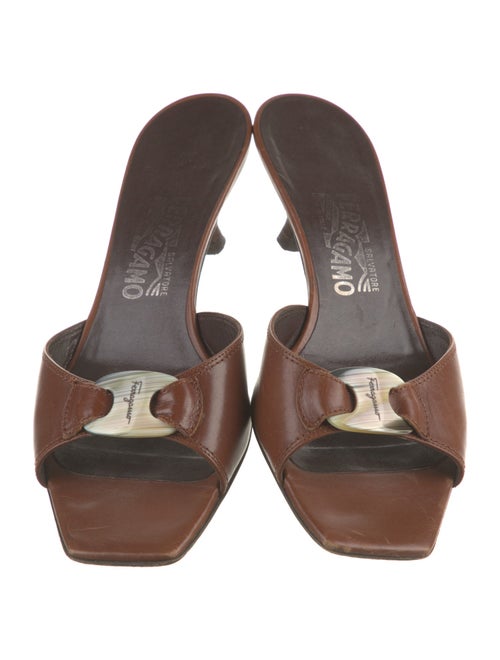 Salvatore Ferragamo Leather Slides