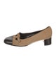 Salvatore Ferragamo Suede Scalloped Accent Flats