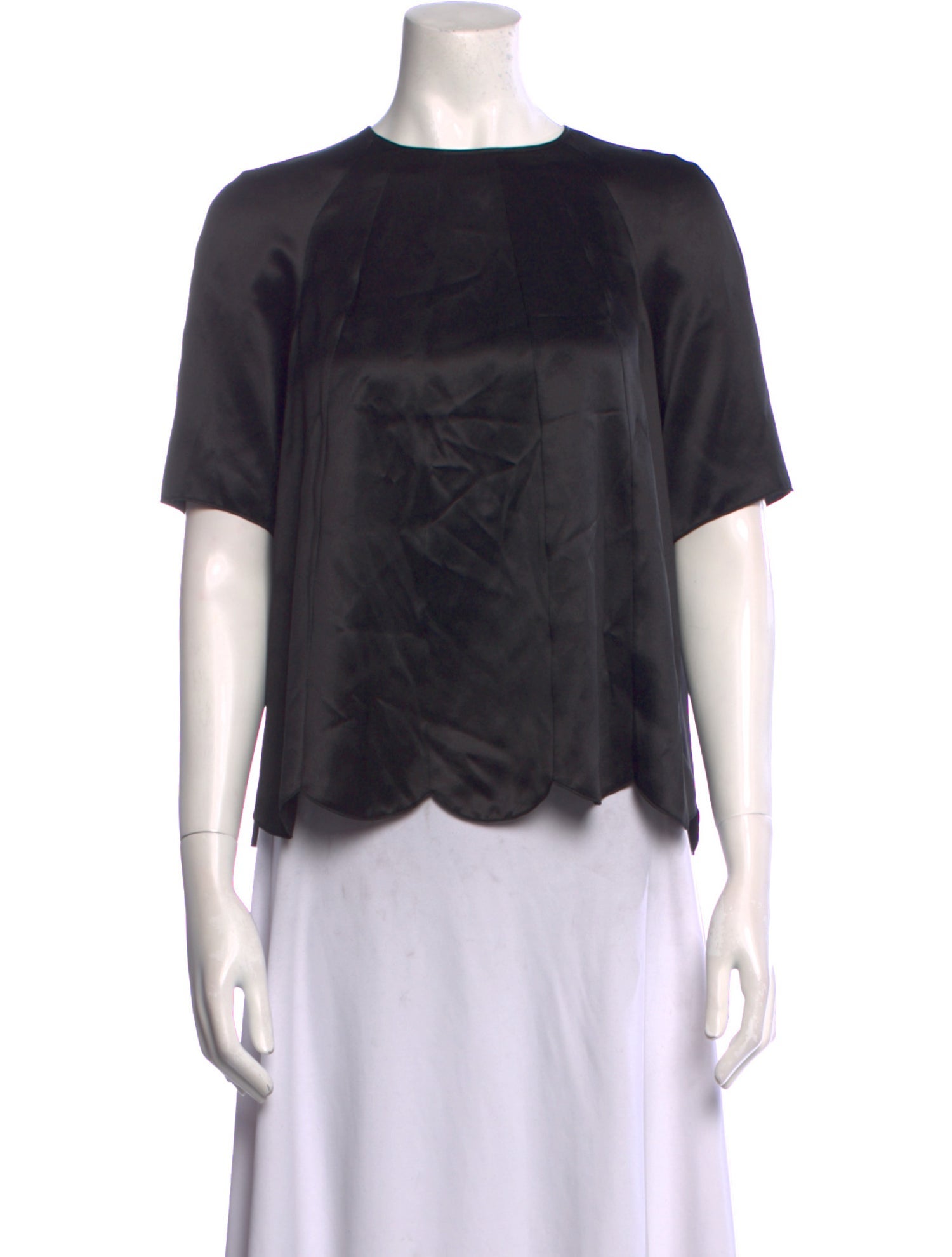 Salvatore Ferragamo Silk Crew Neck Top