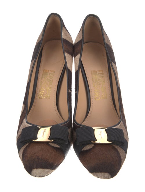 Salvatore Ferragamo Ponyhair Striped Pumps