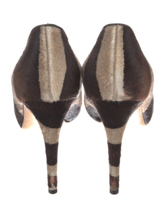 Salvatore Ferragamo Ponyhair Striped Pumps